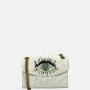 Schoudertassen^Kurt Geiger Leather Mini Kensington Eye schoudertas bone