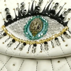 Schoudertassen^Kurt Geiger Leather Mini Kensington Eye schoudertas bone