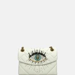 Schoudertassen^Kurt Geiger Leather Mini Kensington Eye schoudertas bone