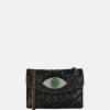 Schoudertassen^Kurt Geiger mini kensington leather eye schoudertas black