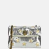 Schoudertassen^Kurt Geiger schoudertas silver com