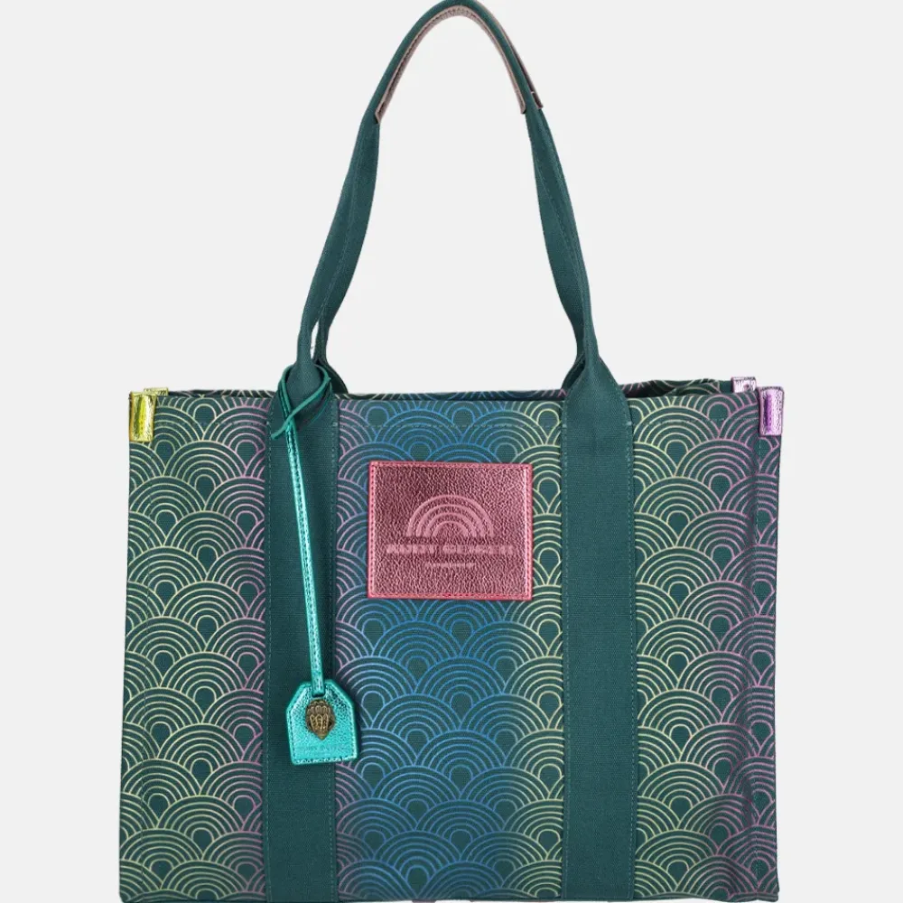 Shoppers^Kurt Geiger Southbank shopper green comb