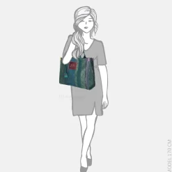 Shoppers^Kurt Geiger Southbank shopper green comb