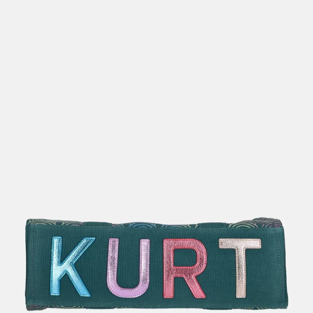 Shoppers^Kurt Geiger Southbank shopper green comb