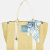 Shoppers^Kurt Geiger Southbank tote shopper raffia XXL beige combi