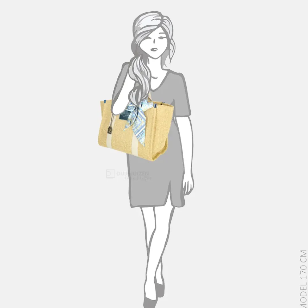 Shoppers^Kurt Geiger Southbank tote shopper raffia XXL beige combi