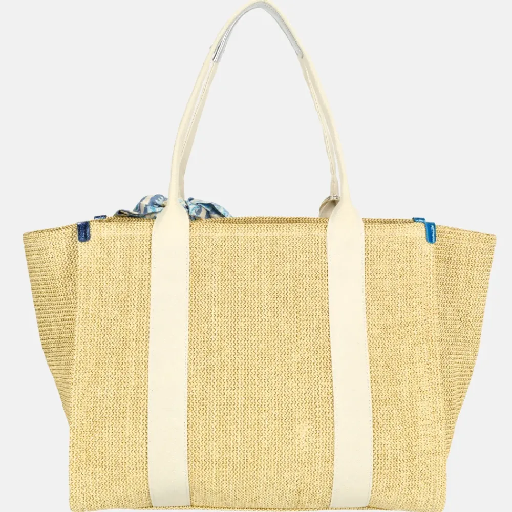 Shoppers^Kurt Geiger Southbank tote shopper raffia XXL beige combi
