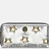 Dames Portemonnees^Kurt Geiger Ziparound portemonnee silver com