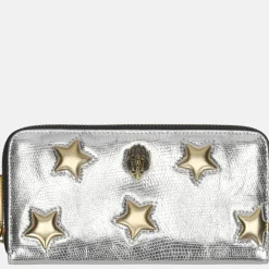 Dames Portemonnees^Kurt Geiger Ziparound portemonnee silver com