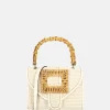 Handtassen^Laurent David Bamboo handtas S off white