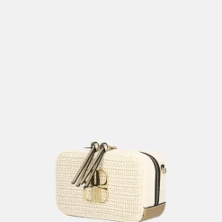 Crossbody Tassen^Laurent David crossbody tas raffia taupe