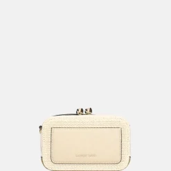 Crossbody Tassen^Laurent David crossbody tas raffia taupe