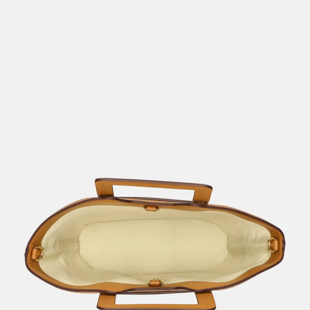 Handtassen^Laurent David handtas cognac