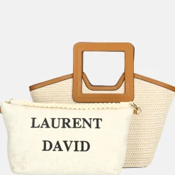 Handtassen^Laurent David handtas cognac