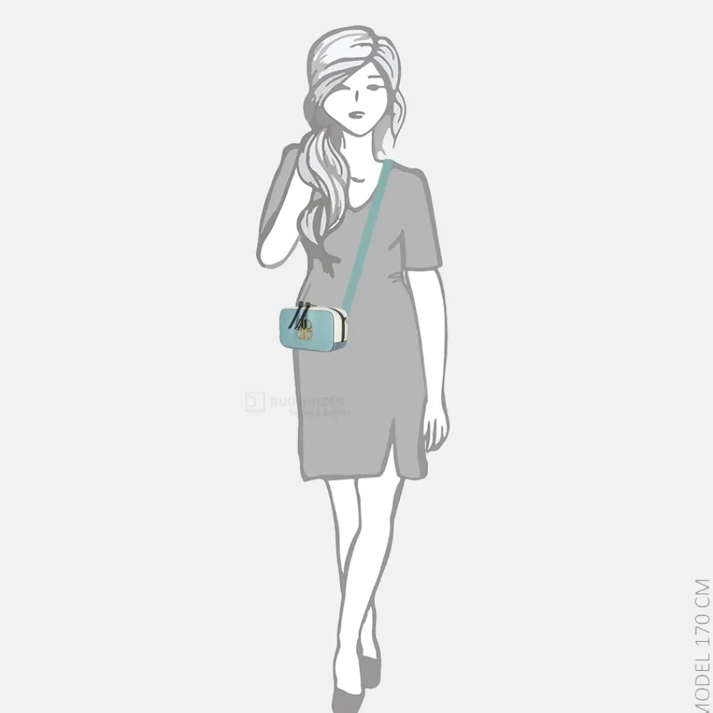 Crossbody Tassen^Laurent David Saffiano crossbody tas blue