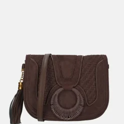 Schoudertassen^Laurent David schoudertas dark brown