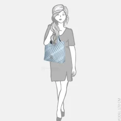 Shoppers^Laurent David shopper light blue