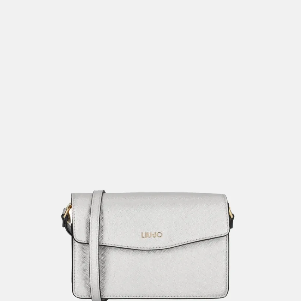 Crossbody Tassen^Liu Jo Saffiano crossbody tas silver