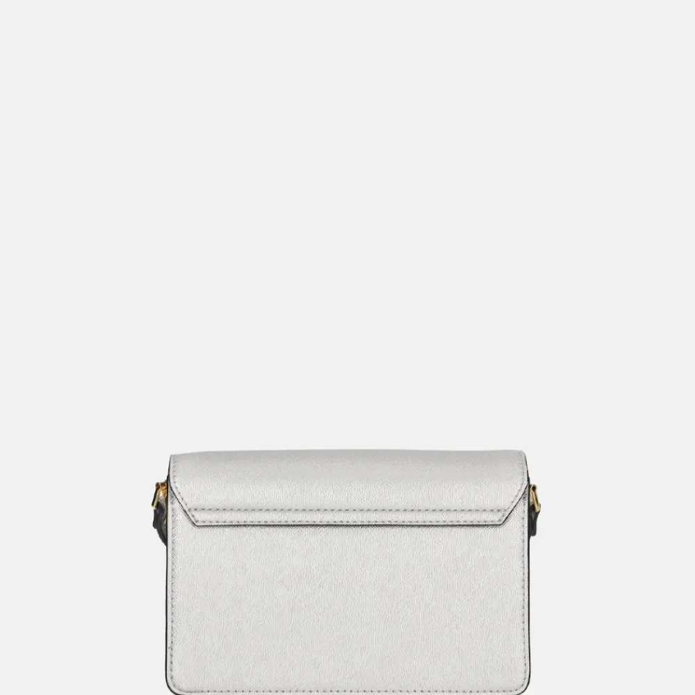 Crossbody Tassen^Liu Jo Saffiano crossbody tas silver