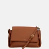 Crossbody Tassen^Loulou Essentiels Fleur crossbody tas cognac