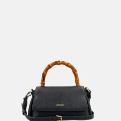 Handtassen^Loulou Essentiels Mae Bamboo handtas dark blue
