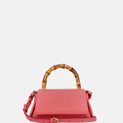 Handtassen^Loulou Essentiels Mae Bamboo handtas grapefruit