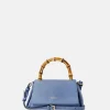 Handtassen^Loulou Essentiels Mae Bamboo handtas hortensia