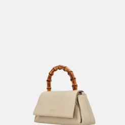 Handtassen^Loulou Essentiels Mae Bamboo handtas beige