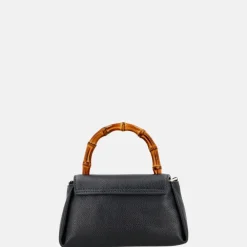 Handtassen^Loulou Essentiels Mae Bamboo handtas dark blue