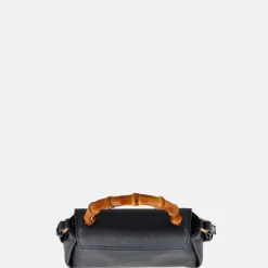 Handtassen^Loulou Essentiels Mae Bamboo handtas dark blue