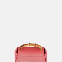 Handtassen^Loulou Essentiels Mae Bamboo handtas grapefruit