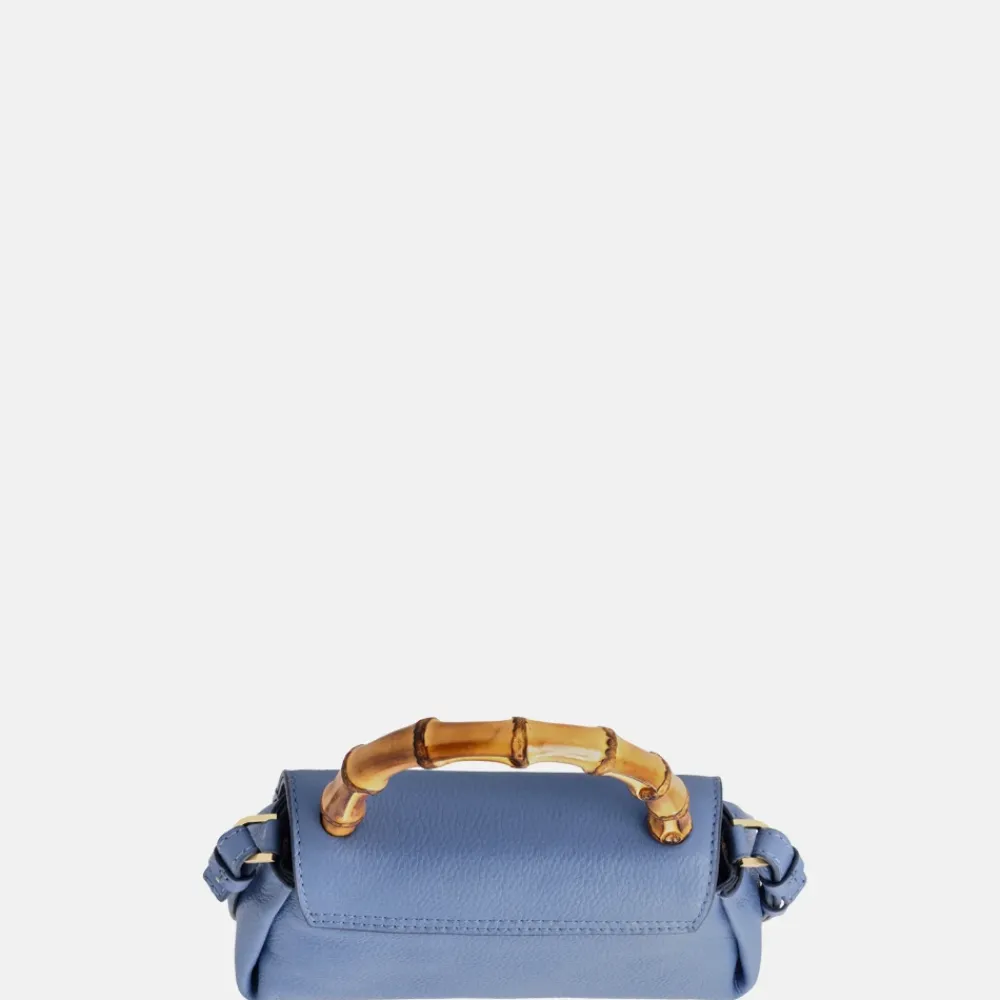 Handtassen^Loulou Essentiels Mae Bamboo handtas hortensia