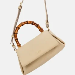 Handtassen^Loulou Essentiels Mae Bamboo handtas beige