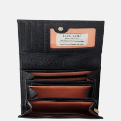 Dames Portemonnees^Loulou Essentiels Petite Fleur portemonnee S dark blue