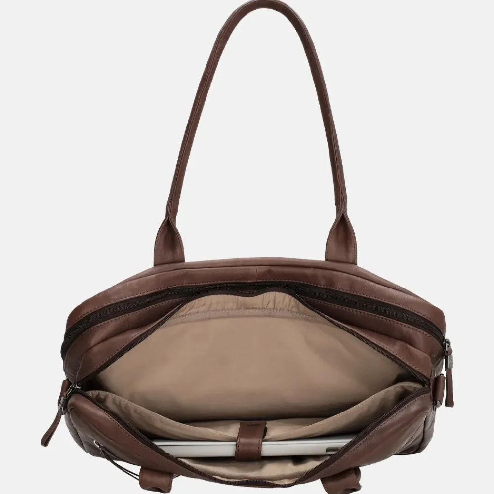 Heren Laptoptassen | Dames Laptoptassen^Micmacbags Everyday laptoptas 15 inch donkerbruin