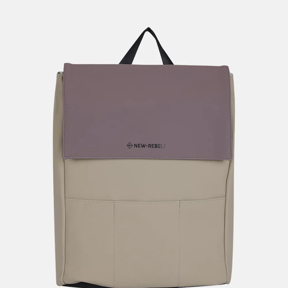 School Rugzakken | School Rugzakken^New Rebels Fane rugzak 15.6 inch purple beige