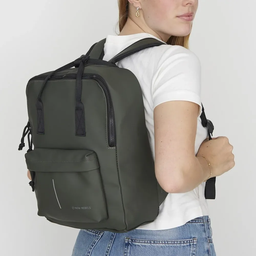 Vrijetijd Rugzakken | School Rugzakken^New Rebels Mart rugzak 13 inch night darkgreen