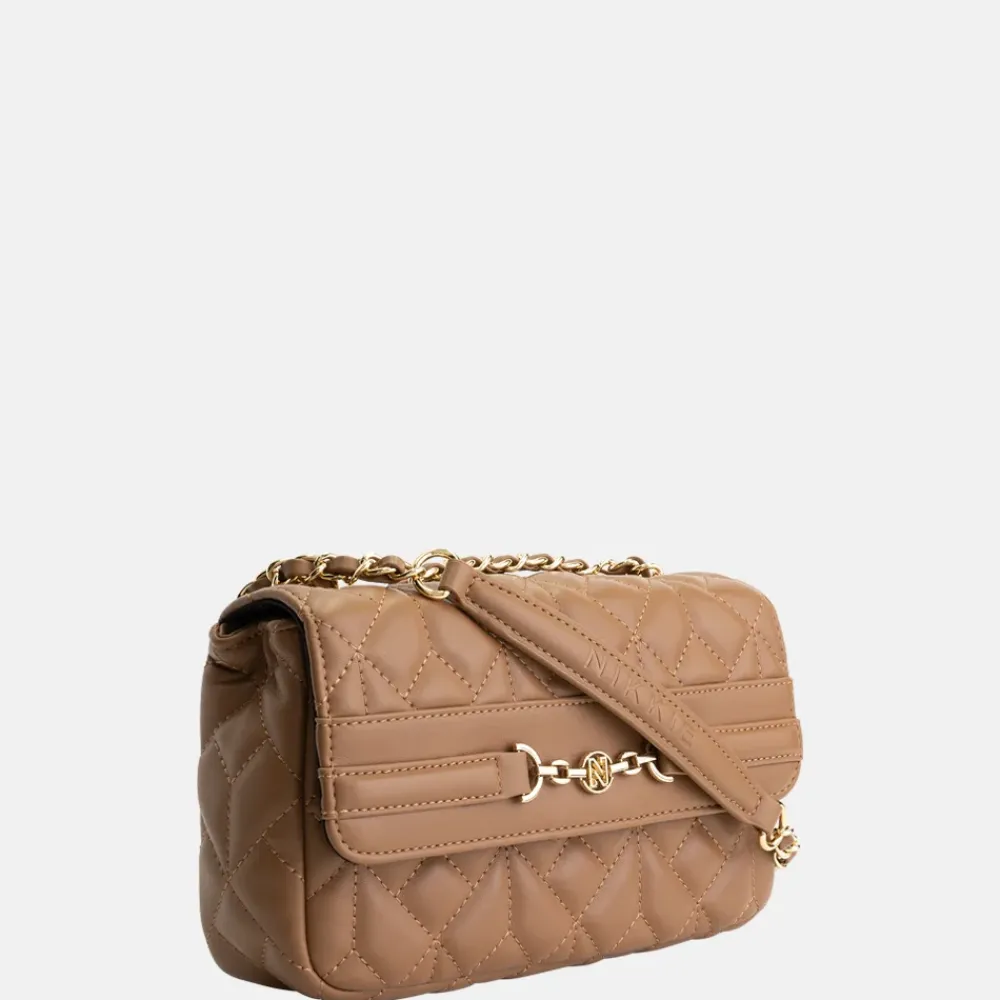 Schoudertassen^Nikkie Ann schoudertas caramel