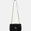 Schoudertassen^Nikkie Ann velvet schoudertas black