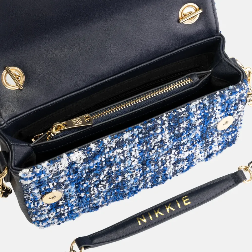 Schoudertassen^Nikkie Boucle Berkely schoudertas cornflower