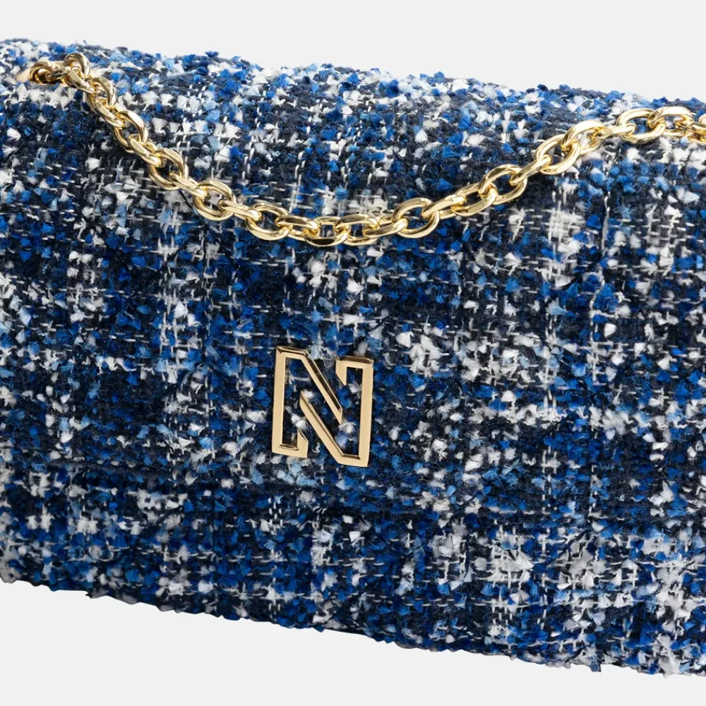 Schoudertassen^Nikkie Boucle Berkely schoudertas cornflower