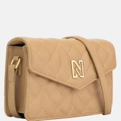 Schoudertassen^Nikkie Daxing Quilt schoudertas caramel