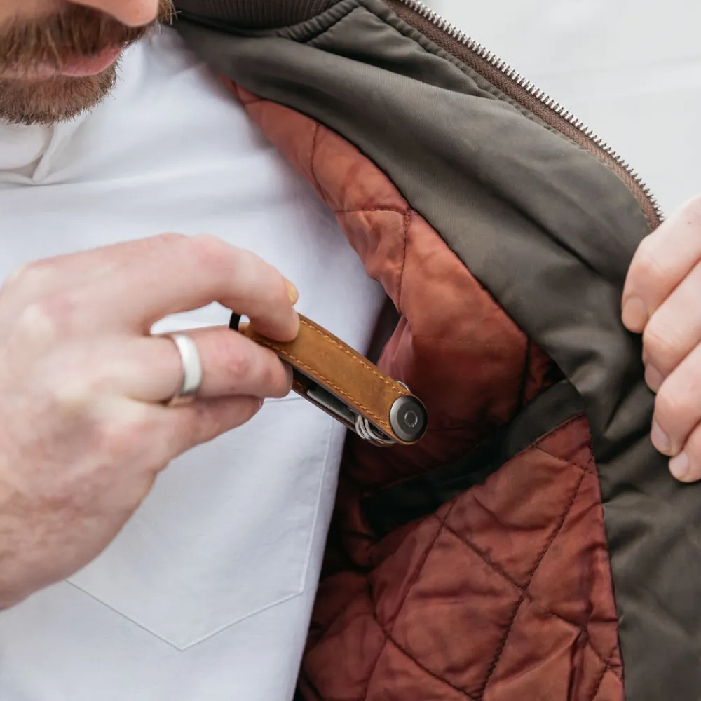 Sleuteletuis^Orbitkey 2.0 Crazy Horse sleuteletui chestnut brown/brown
