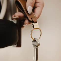 Sleutelhangers^Orbitkey Loop Keychain Leather caramel