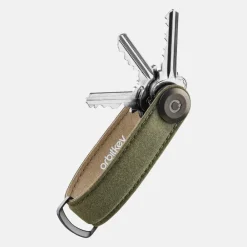 Sleuteletuis^Orbitkey 2.0 Waxed canvas sleuteletui khaki green