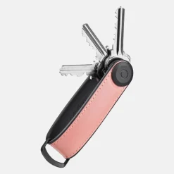 Sleutelhangers^Orbitkey Hybrid Leather sleutelhanger pastel pink