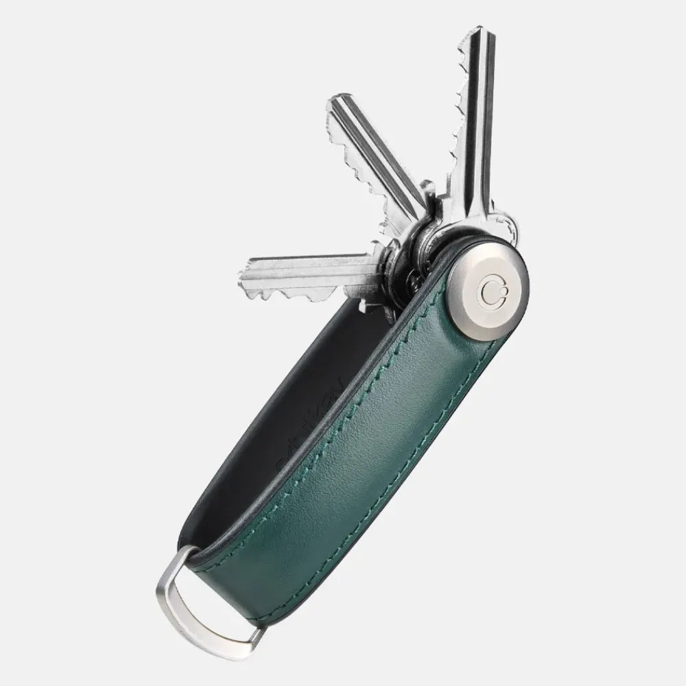 Sleutelhangers^Orbitkey Hybrid Leather sleutelhanger pine green