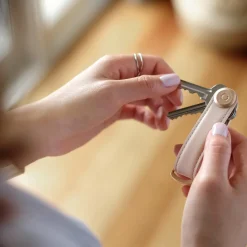 Sleuteletuis^Orbitkey Key Organizer 2.0 Leather blush/blush