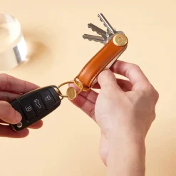 Sleuteletuis^Orbitkey sleuteletui + ring V2 giftset tan
