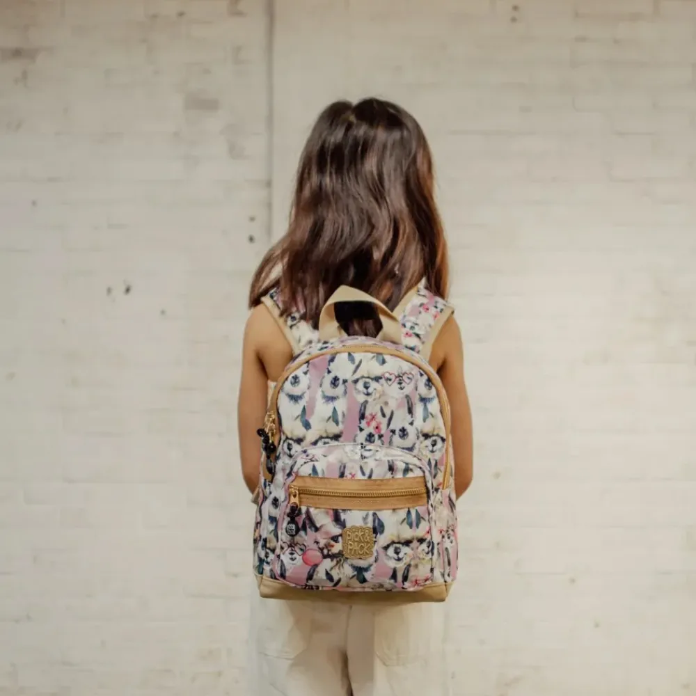 Vrijetijd Rugzakken | School Rugzakken^Pick and Pack alpaca S rugzak pink